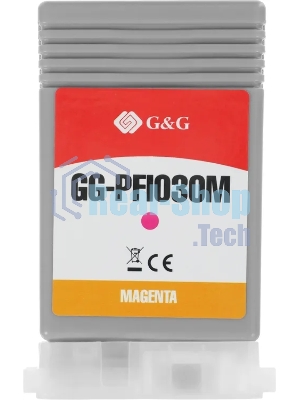 Картридж струйный G&G GG-PFI030M PFI-030M пурпурный (55мл) для Canon imagePROGRAF TA-20/30