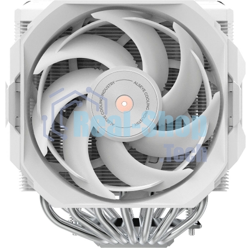 Кулер для процессора Alseye W700-W(USA) белый, 120 мм, алюминий/медь, 2200 об/мин, 35.3 дБ, 4 pin, 230 Вт, 159 мм