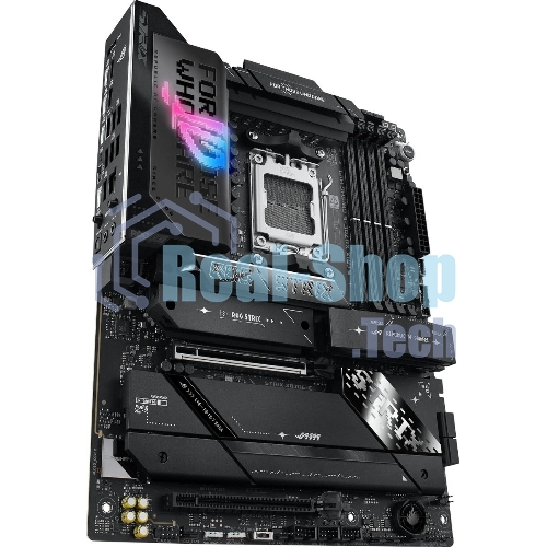 Материнская плата ASUS ROG STRIX X870E-E GAMING WIFI, AM5, AMD X870E, 4xDDR5, 4xSATA, 5xM.2, 1xPCI-E 5.0 x16, 1xPCI-E 4.0 x4, 1xHDMI, 1xUSB-C 3.2 Gen 2, 1xUSB-C 3.2 Gen 2x2, 2xUSB-C 4.0, 1x 5Gb LAN, 9xUSB-A 3.2 Gen 2, 2x3.5 мм, TOSLINK, 1xWi-Fi 7, ATX