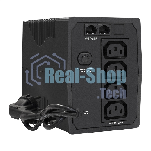 Источник бесперебойного питания ExeGate EP285473RUS Power Back BNB-850.LED.AVR.C13.RJ 850VA/480W, LED, AVR,4*IEC-C13, RJ45/11, черный