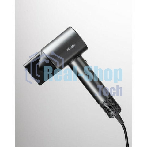 Фен Haier HHD-603 графитовый, 1600 Вт, компактный, ионизация