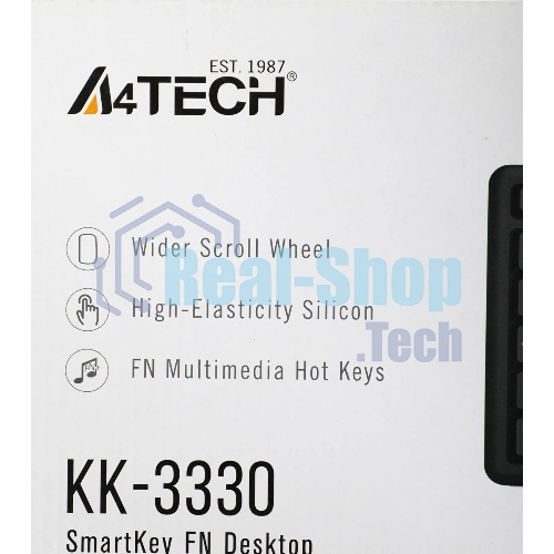 Комплект клавиатура+мышь A4Tech KK-3330 проводной, USB, 1200 DPI, чёрный