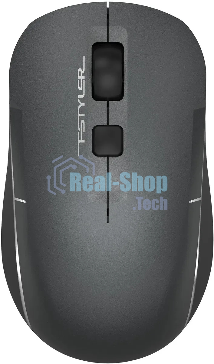 Мышь беспроводная A4Tech Fstyler FB26CS Air2 серый/черный, 2000 dpi, радиоканал, Bluetooth, USB, кнопки - 4