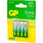 Батарея GP Extra Alkaline 24AXA21-2CRSBC4 AAA (4шт) блистер