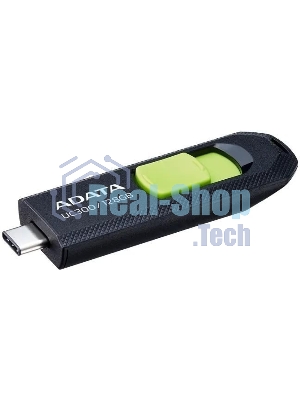 Флешка USB ADATA UC300 (ACHO-UC300-128G-RBK/GN), 128Gb, Type-C USB 3.2, R/W 100/30, черный/зеленый