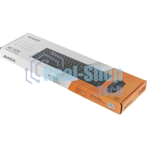 Комплект клавиатура+мышь A4Tech KK-3330 проводной, USB, 1200 DPI, чёрный
