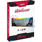Оперативная память Kingston Fury Renegade, DDR4, 16Gb (2x8GB), 4600MHz, CL19, DIMM, с радиатором, RGB, черный/серебристый