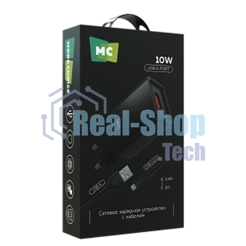 Сетевое зарядное устройство MORE CHOICE (4620202555700) NC07m СЗУ 1USB 2.0A для micro, черный