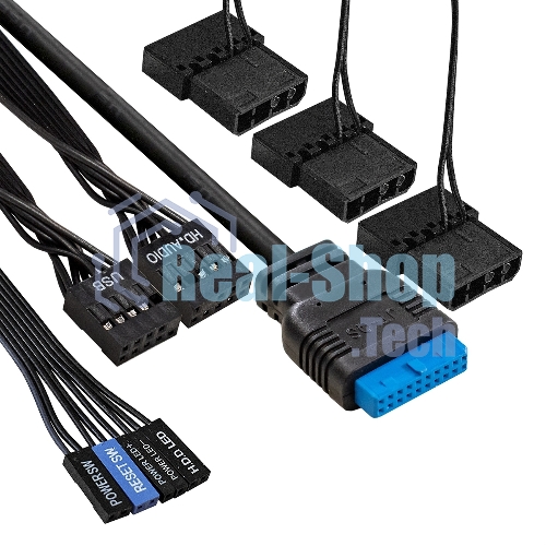 Компьютерный корпус Miditower ExeGate EVO-5001A-600NPX (ATX, БП 600NPX с вент. 12 см, 2хUSB+1хUSB 3.0+HD Audio, черный, 3 вент.12см с RGb подсветкой, боковая панель - закаленное стекло)