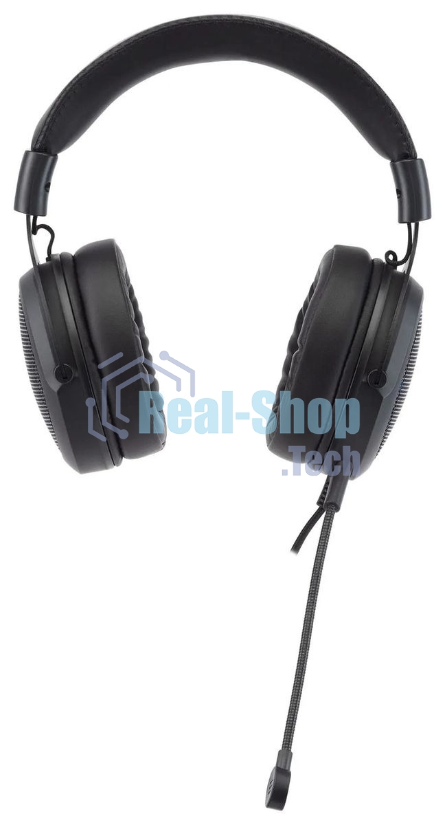 Гарнитура Acer AHW120 чёрный, проводная, USB, подсветка