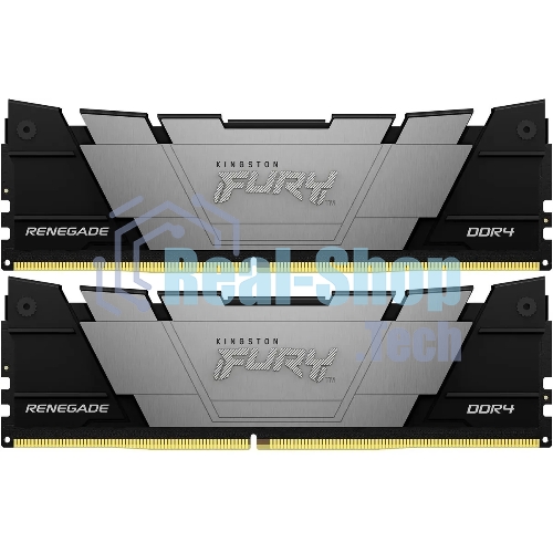 Оперативная память Kingston Fury Renegade, DDR4, 16GB (2x8GB), 4800MHz, CL19, DIMM, с радиатором, черный