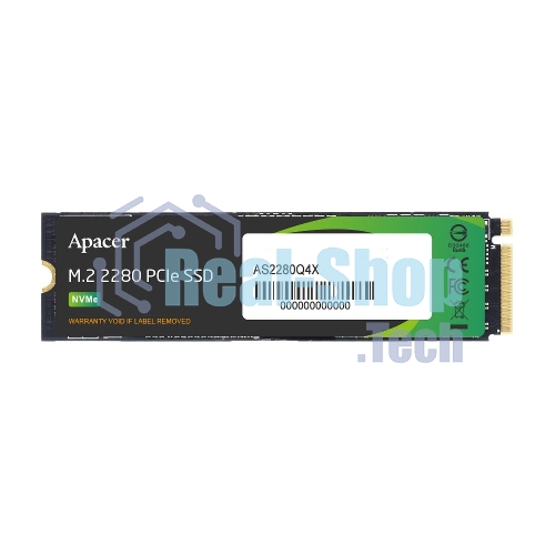 Накопитель SSD Apacer 1Tb, DIMM M.2 2280, PCIe 4.0 x4, NVMe 1.4, R/W 5000/4400, с радиатором