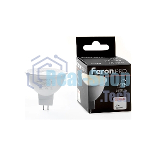 Лампа светодиодная Feron PRO LB-1607 (38179) 7 вт 230в G5.3 теплый с линзой 38 гр.