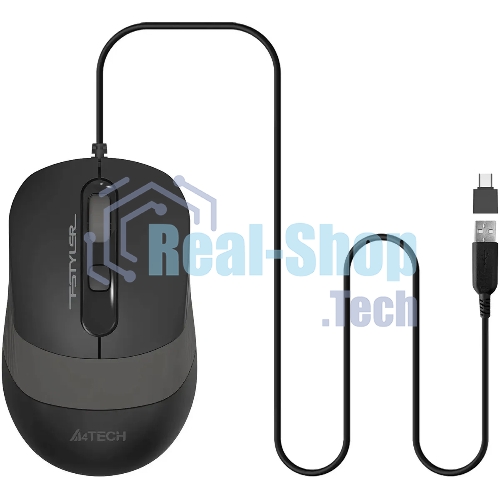 Мышь проводная A4Tech Fstyler FM10ST серый, 1600 dpi, USB, кнопки - 4