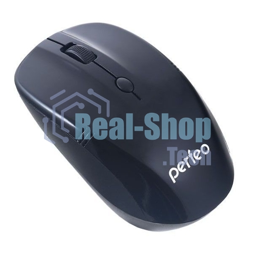 Мышь беспроводная Perfeo TRACER черный, 1200 dpi, радиоканал, USB, кнопки - 4