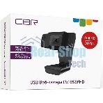 Веб-камера CBR CW 855FHD Black 1920x1080, 30 кадр/с, USB 2.0 Type-A, микрофон, фиксированная фокусировка, угол обзора 75°, крепление на мониторе, кабель 1.8 м