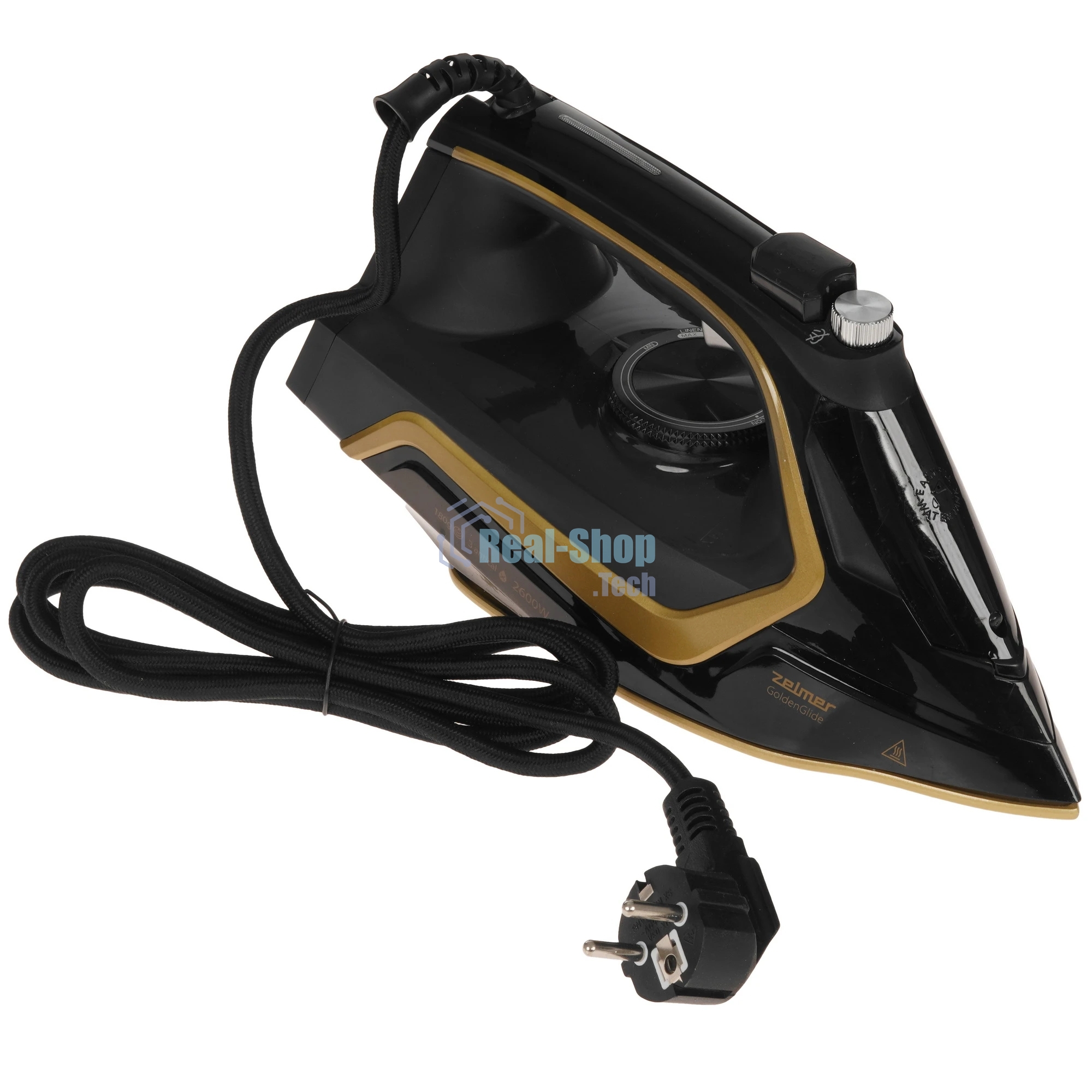 Утюг Zelmer ZIR2620 GOLDEN GLIDE черный/золотистый, 2600 Вт, 35 г/мин, 180 г/мин, 280 мл