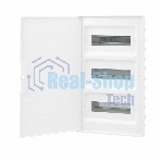 Щиток встраиваемый FRAME DKC F36B1WW 36мод. с бел. дверцей с 4 шинами PEN (2шт на 8 отверст. и 2шт на 10 отверст.) белый