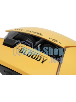 Мышь проводная A4Tech Bloody W95 Max Sports желтый/серый, 12000 dpi, USB, кнопки - 10