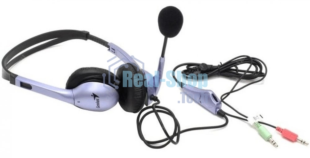 Гарнитура Genius HS-04S Two jack фиолетовый, проводная, 3.5 мм