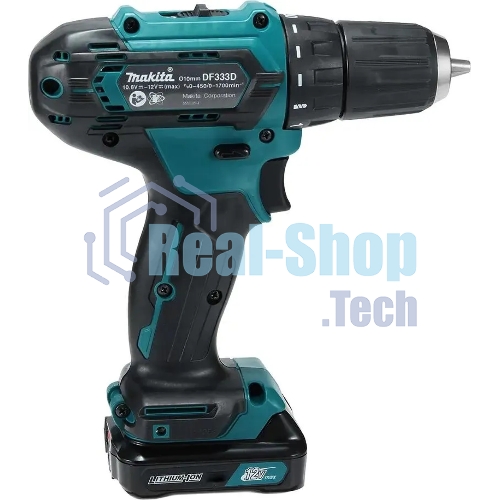 Дрель-шуруповерт Makita DF333DSAX6, 12 В, 2 Ач, 30 Нм, бесщеточный