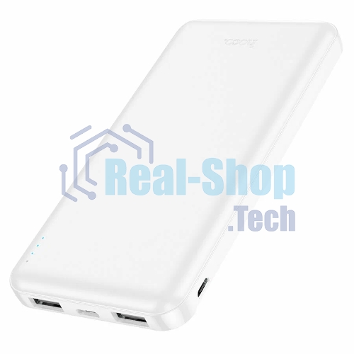 Портативный аккумулятор Hoco J100 High-ranking 10000mAh 2.1A 2xUSB-A белый (J100 HIGH-RANKING WHITE)