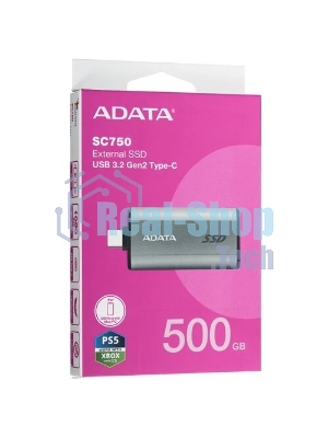 Внешний SSD ADATA SC750, 500Gb, USB 3.2 Gen 2 Type-C, R/W 1050/1000, черный