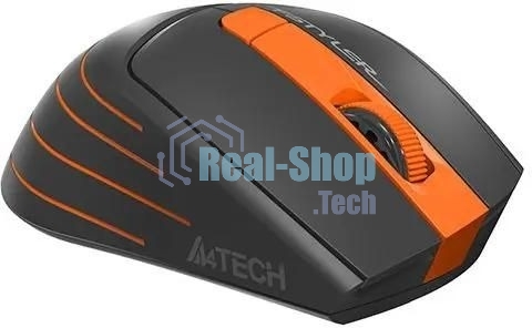 Мышь беспроводная A4Tech Fstyler FG30 серый/оранжевый, 2000 dpi, радиоканал, USB, кнопки - 5