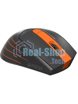 Мышь беспроводная A4Tech Fstyler FG30 серый/оранжевый, 2000 dpi, радиоканал, USB, кнопки - 5