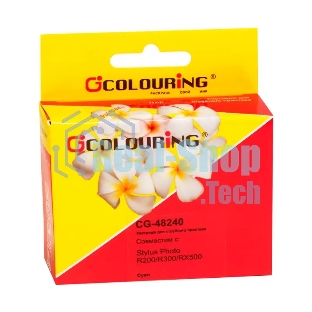 Картридж струйный Colouring CG-48240 Cyan водный для принтеров Epson Stylus Photo R200/R300/RX500