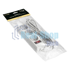 Удлинитель ExeGate EC-3-5W EX279353RUS белый, 5 м, евровилка, 3 розетки, 2200 Вт
