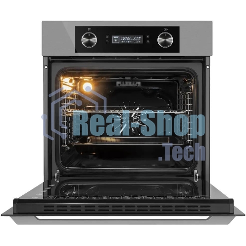 Шкаф духовой электрический Maunfeld AEOH60102S, 60л, дверца с 3 стеклами, нержавеющая сталь