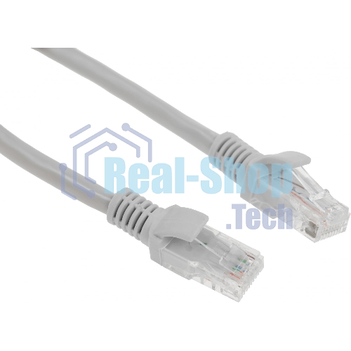 Патч-корд Premier PP6U-0.25M 10000Гбит/с UTP 4 пары cat.6 CCA molded 0.25м серый RJ-45 (m)-RJ-45 (m)