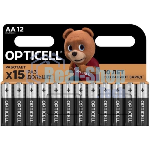 Элемент питания алкалиновый AA/LR6 (блист. 12шт) Basic Opticell 5051010