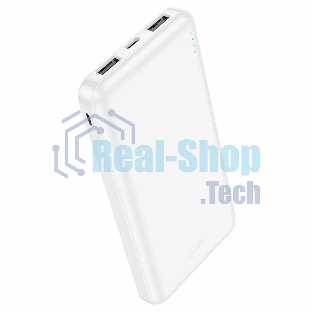 Портативный аккумулятор Hoco J100 High-ranking 10000mAh 2.1A 2xUSB-A белый (J100 HIGH-RANKING WHITE)