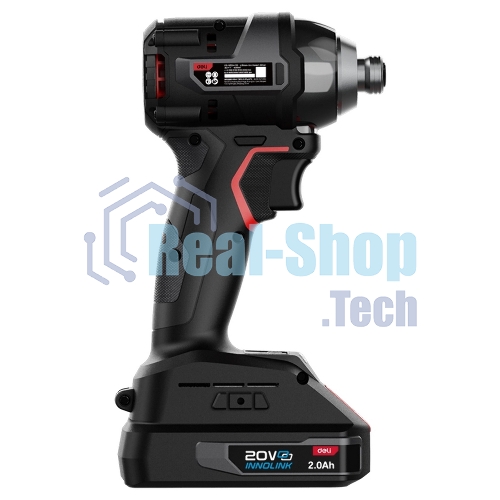 Винтоверт ударный аккумуляторный Deli DE-QZ20-1D2 (2АКБ*2Ач + ЗУ, 20V, 200Нм, 0-3600об/мин, 0-3600уд/мин, сумка)