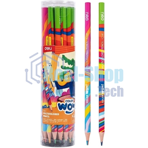 Карандаши цв. Deli EC141 Colorwow 3мм кругл. туба (28шт) 28 карандашей