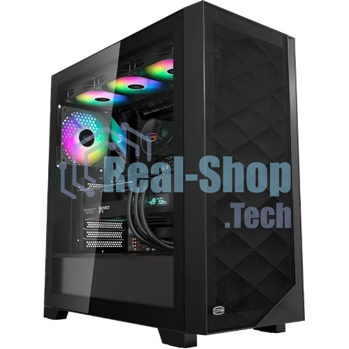 Компьютерный корпус PCCooler C3D510 BK ARGb, Tempered Glass Full Tower, Black, TG, 0.7 SPCC, 3x120мм ARGb E-ATX, ATX, mATX, mITX 170/390/410мм 2x2.5