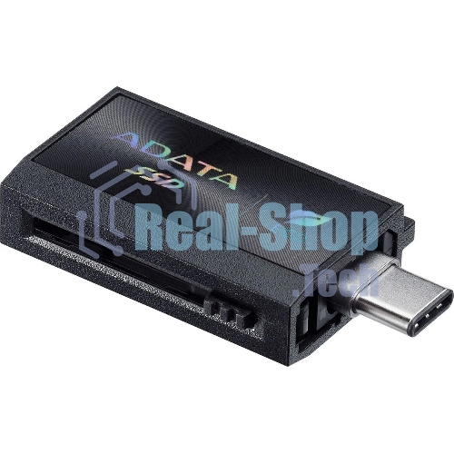Внешний SSD ADATA SC730, 1TB, USB 3.2 Gen 2 Type-A/Type-C, R/W 600/600, черный