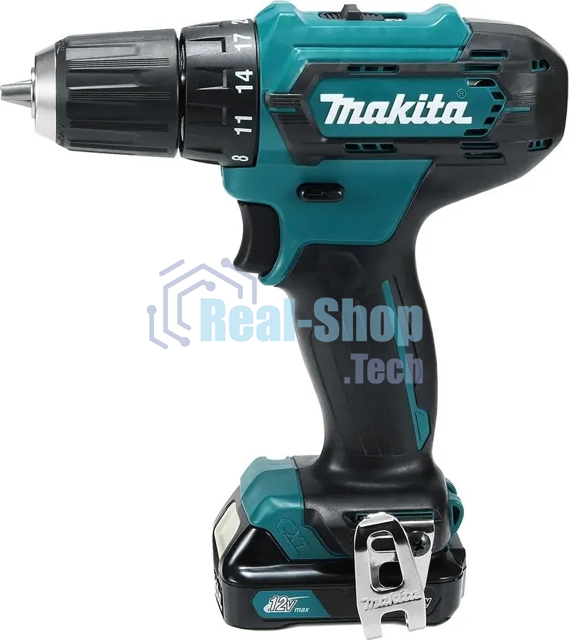 Дрель-шуруповерт Makita DF333DSAX6, 12 В, 2 Ач, 30 Нм, бесщеточный