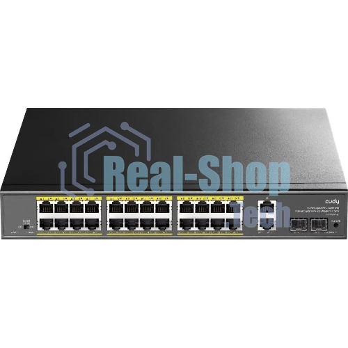 Коммутатор Cudy GS1026PS2, 24×1 Гбит/с, 2×1 Гбит/с Combo (RJ-45/SFP), 2×1 Гбит/с SFP