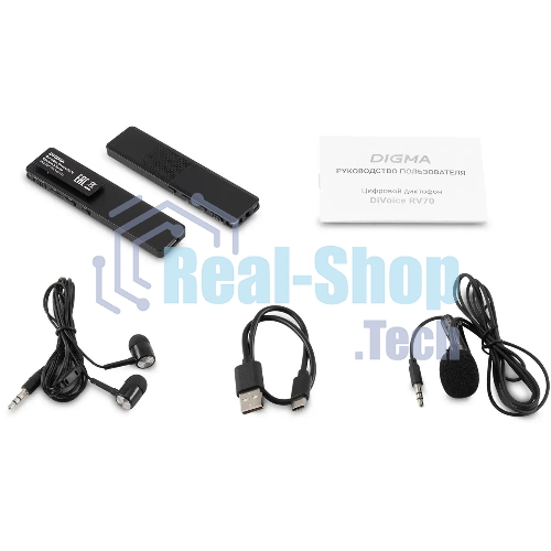 Диктофон Цифровой Digma DiVoice RV70 32Gb черный
