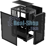 Компьютерный корпус Ocypus Gaммa C60 BK ATX/win/black/no PSU/Tempered Glass
