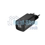 Сетевое зарядное устройство Maxvi A402PD LED 33W, 1xUSB-A, 1xUSB-C, черный
