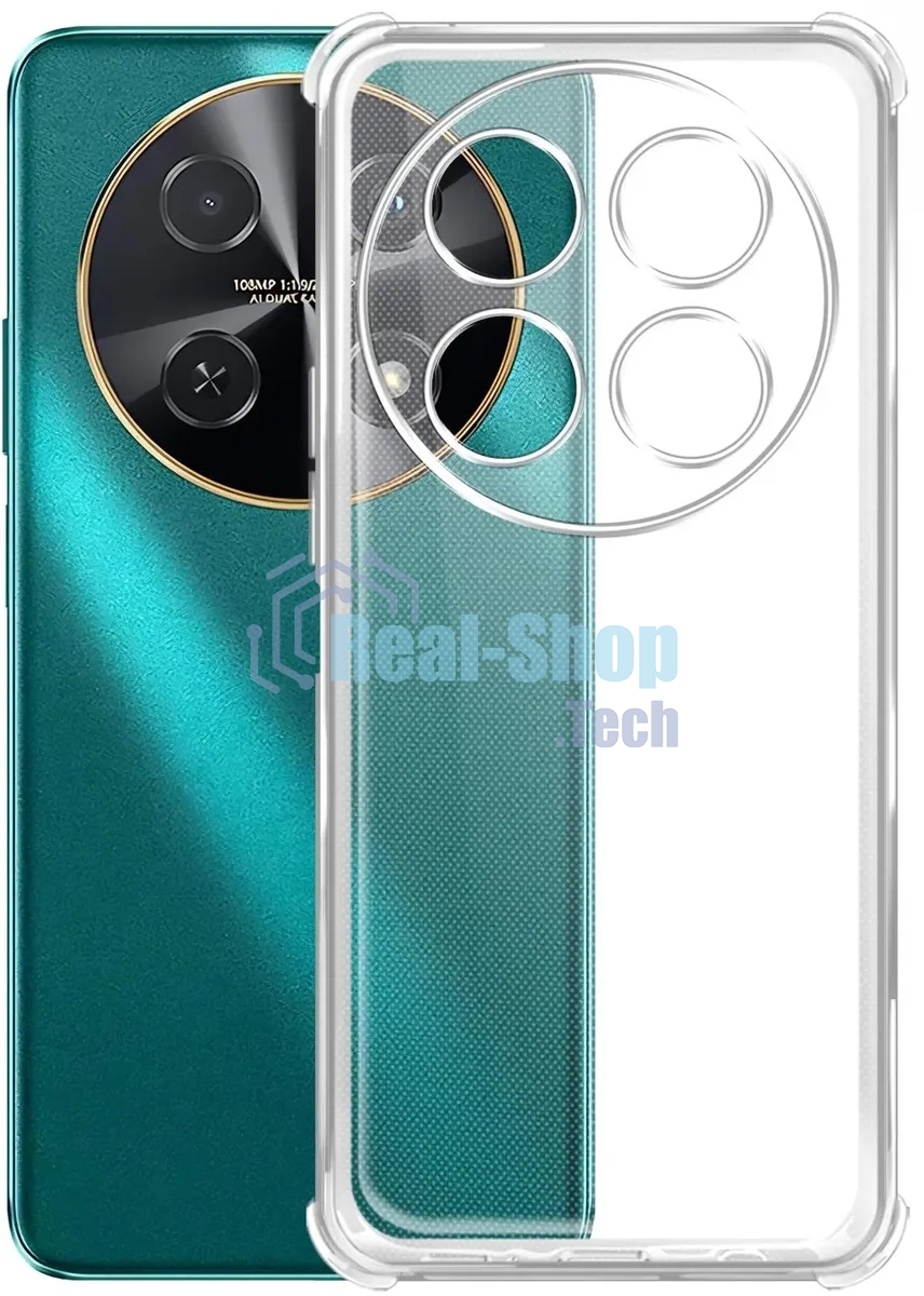 Чехол (клип-кейс) BoraSCO для Huawei Nova 12i Bumper Case прозрачный