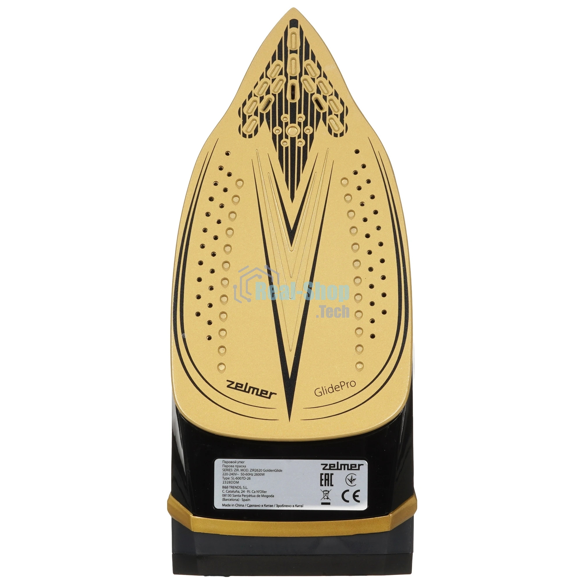 Утюг Zelmer ZIR2620 GOLDEN GLIDE черный/золотистый, 2600 Вт, 35 г/мин, 180 г/мин, 280 мл