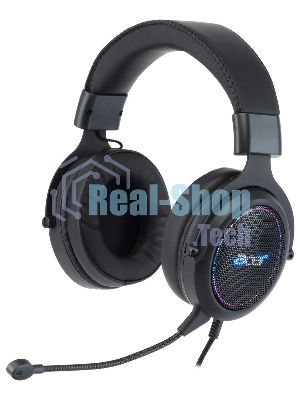 Гарнитура Acer AHW120 чёрный, проводная, USB, подсветка