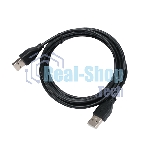 Кабель USB2.0 Cablexpert CC-USB2-AMAM-3M, AM/AM, экран, 28/26AWG, медь, Pro, 3м, черный, пакет