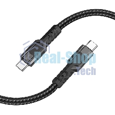 Кабель Hoco U110 Type-C to Type-C USB Type-C (m)-USB Type-C (m) 1.2м черный коробка
