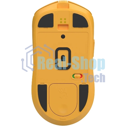 Мышь беспроводная/проводная A4Tech Bloody R72 Ultra Duo желтый, 20000 dpi, USB Type-A/Type-C, радиоканал, кнопки-7
